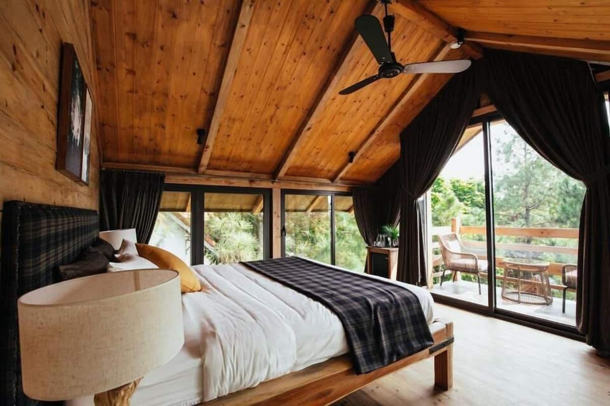 Deluxe Double Room, 1 King Bed, Balcony, Pool View | In-room safe, blackout drapes