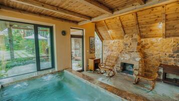 Indoor pool, outdoor pool, open 8:00 AM to 8:00 PM, pool umbrellas