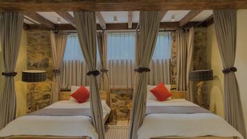 Family Suite, 2 Bedrooms, Patio, Pool View | In-room safe, blackout curtains