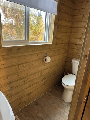 Hiustenkuivaaja, pyyhkeet, saippua, vessapaperi