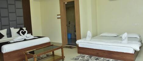 Kamar Double Keluarga, 1 kamar tidur, pemandangan laut | Seprai katun Mesir, seprai premium, dan bantalan ekstra lembut