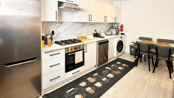 Microwave, oven, stovetop, dishwasher