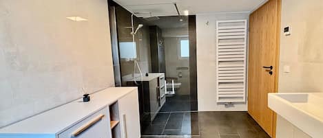 Shower, hair dryer