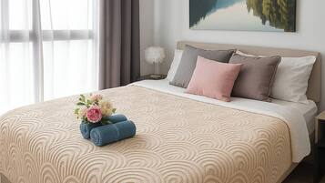 Strykjärn/strykbräda, internet, sängkläder och rullstolsanpassning