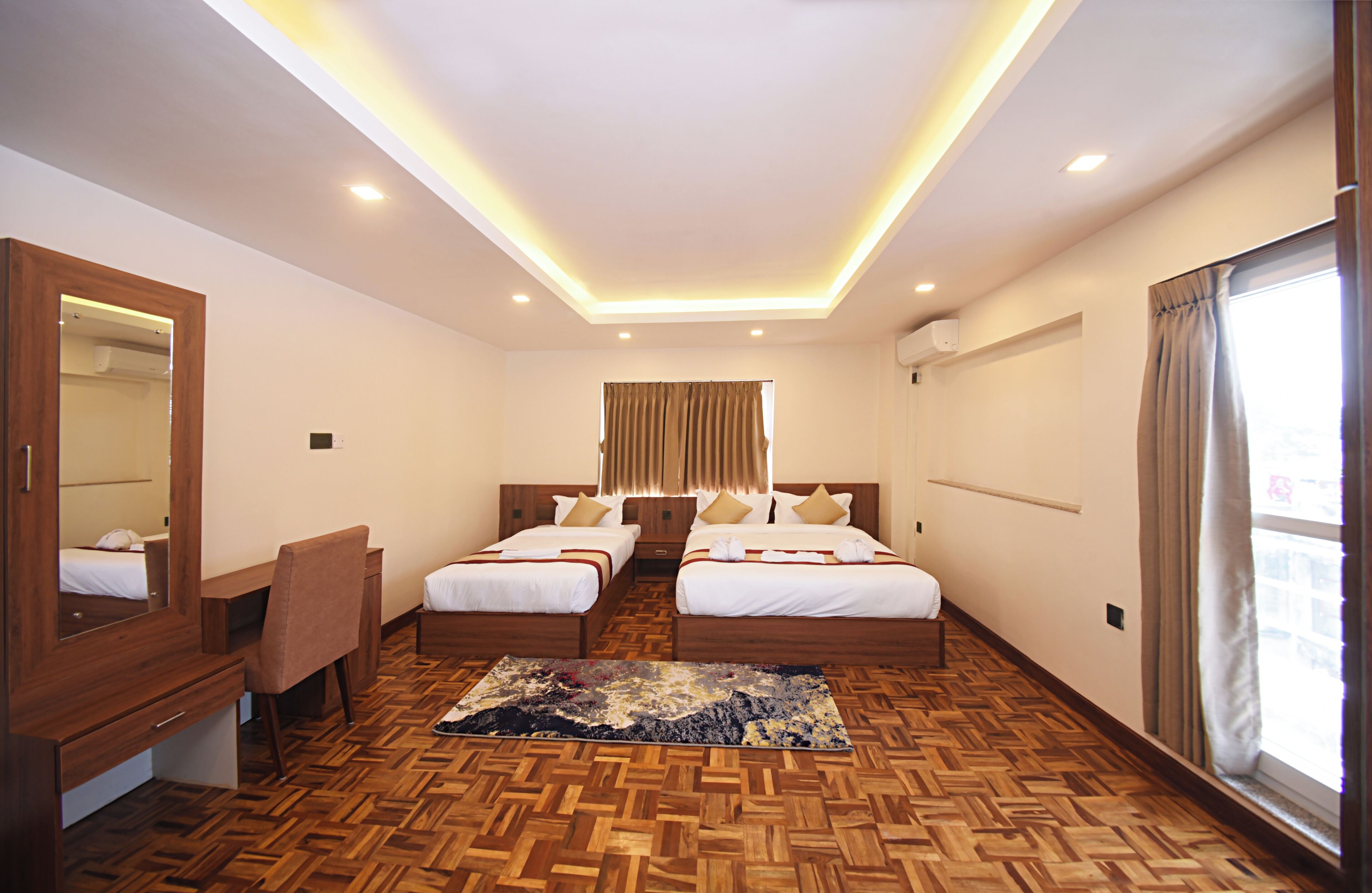 Desk, laptop workspace, free WiFi