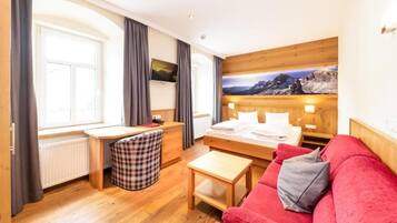 In-room safe, laptop workspace, blackout curtains, free WiFi