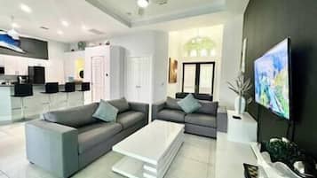 Smart TV, video games, table football, ping pong