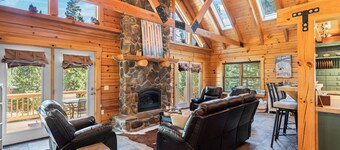Hot Tub, Fireplace and Forest Views | Shangri-La Cabin by AvantStay