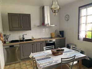 Microwave, oven, stovetop, dishwasher