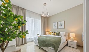 In-room safe, individually decorated, individually furnished - Aegean Charm 2BR Sulafa Tower Marina (Dubai)