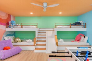 5 bedrooms, iron/ironing board, travel cot, WiFi