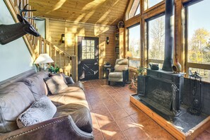 House (2 Bedrooms) | Interior - Fire Pit & Peak Views: Gold Camp Area Cabin (Cripple Creek)