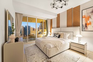 Iron/ironing board, bed sheets - FIRST CLASS | 1BR | Modern Minimalist Escape (JLT)
