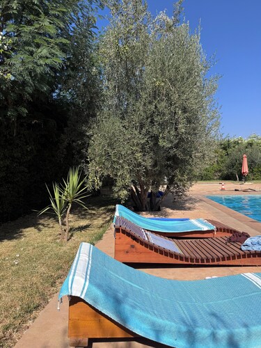 Modern villa with swimming pool in private residence near Fez