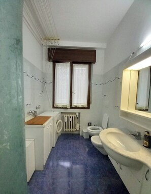 Dusche, Haartrockner, Bidet, Handtücher