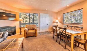 TV, fireplace, DVD player