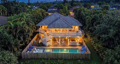 Kauai Ohana Villa • 6 Bedrooms • Pool• Tiki Bar• AC• GYM