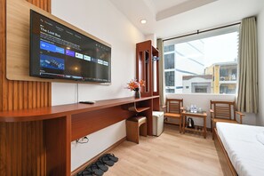 Family Double Room, 2 Queen Beds | Desk, free WiFi, bed sheets