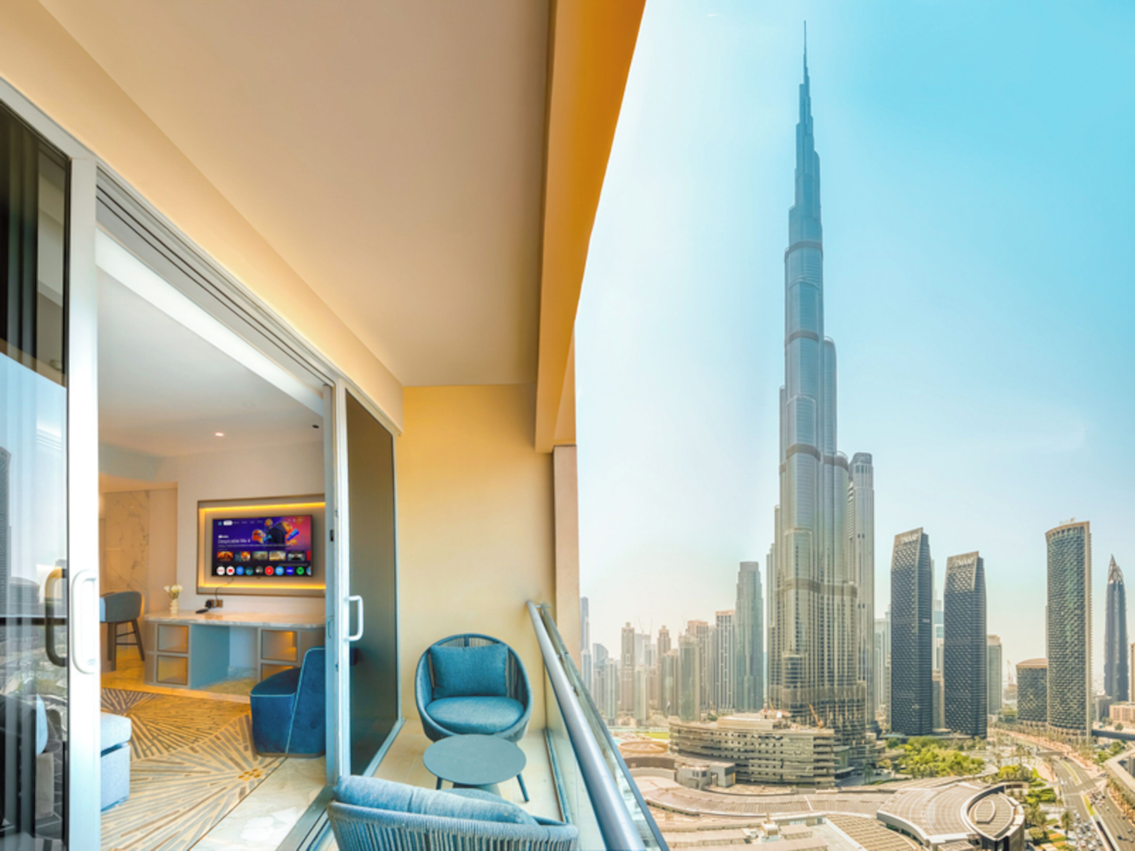 Luxury-Zimmer, Balkon, Stadtblick | Blick vom Balkon