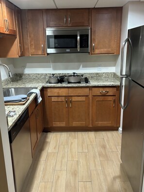 Microwave, oven, stovetop, dishwasher