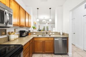 Microwave, oven, stovetop, dishwasher