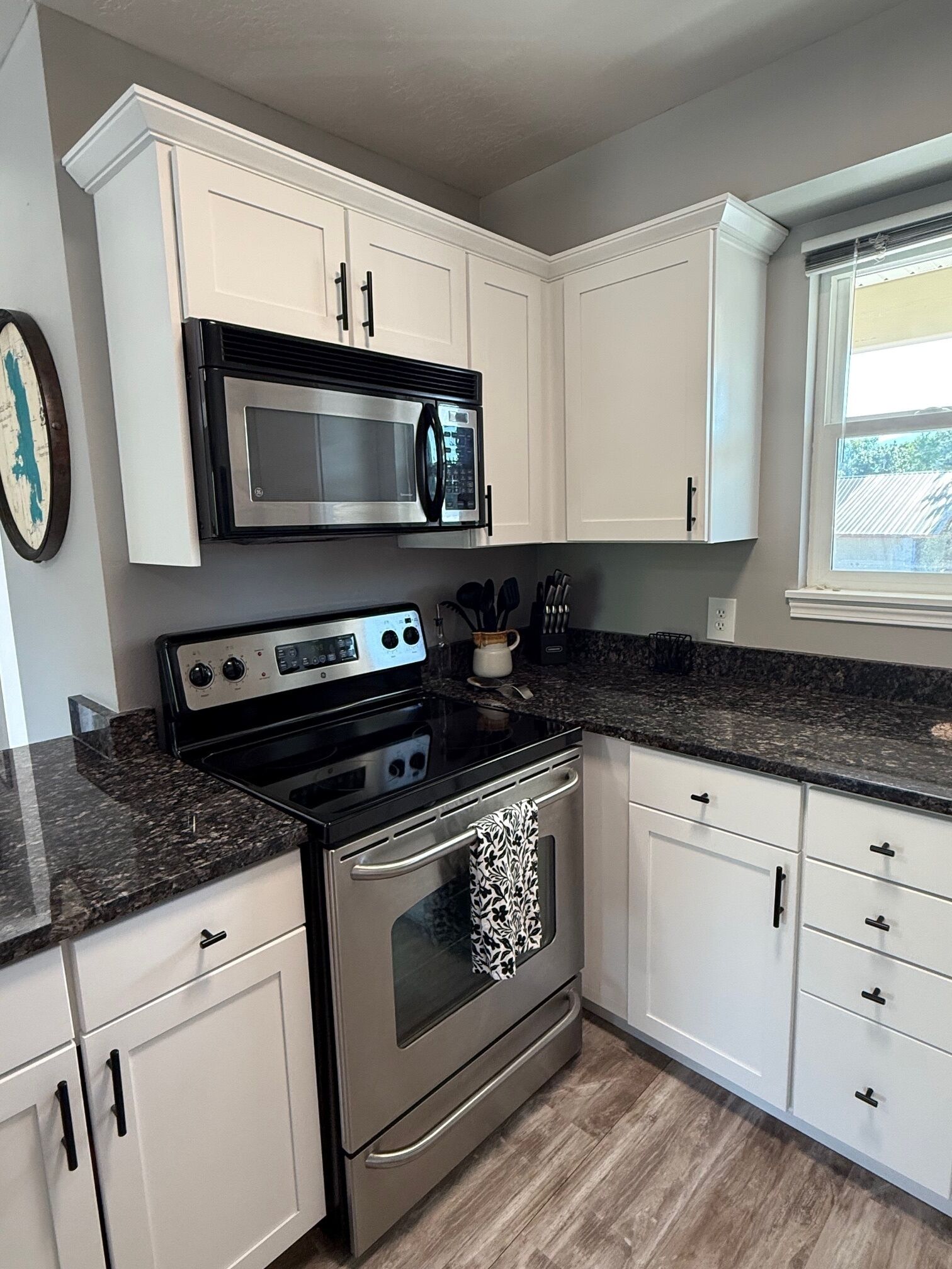 Microwave, oven, stovetop, dishwasher