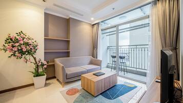 Honeymoon Apartment, Balcony, City View | Desk, laptop workspace, free WiFi