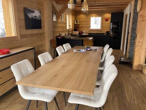 Dining - Magnificent new chalet Pelvoux-Vallouise/Puy-Saint-Vincent - Écrins National Park (Vallouise-Pelvoux)