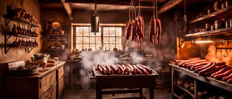 迷你雪櫃、微波爐、高腳椅