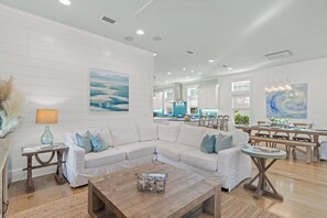 House, Multiple Beds, Patio, Garden View (44 Sextant Ln) | Living area - Sea Dlight: 3BR Beach Home Sleeps 10 With 4 Bikes in Watersound West (Santa Rosa Beach)