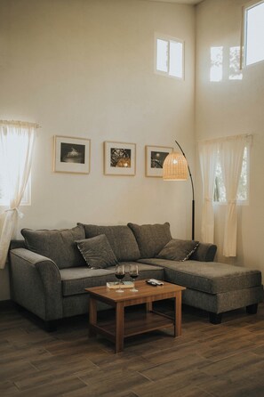 Cabaña Deluxe, patio, vista al jardín | Wifi gratis 