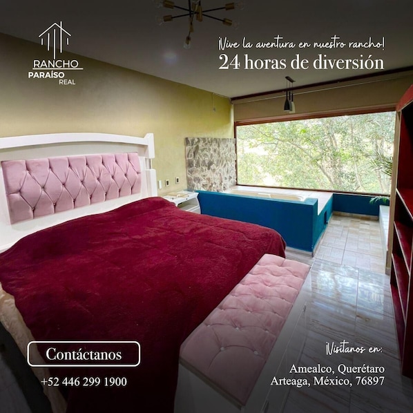 Quarto casal família, vista para o jardim | Wi-Fi de cortesia