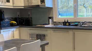 Microwave, oven, stovetop, dishwasher