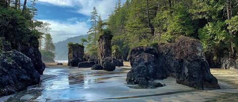 Liegestühle, Strandtücher