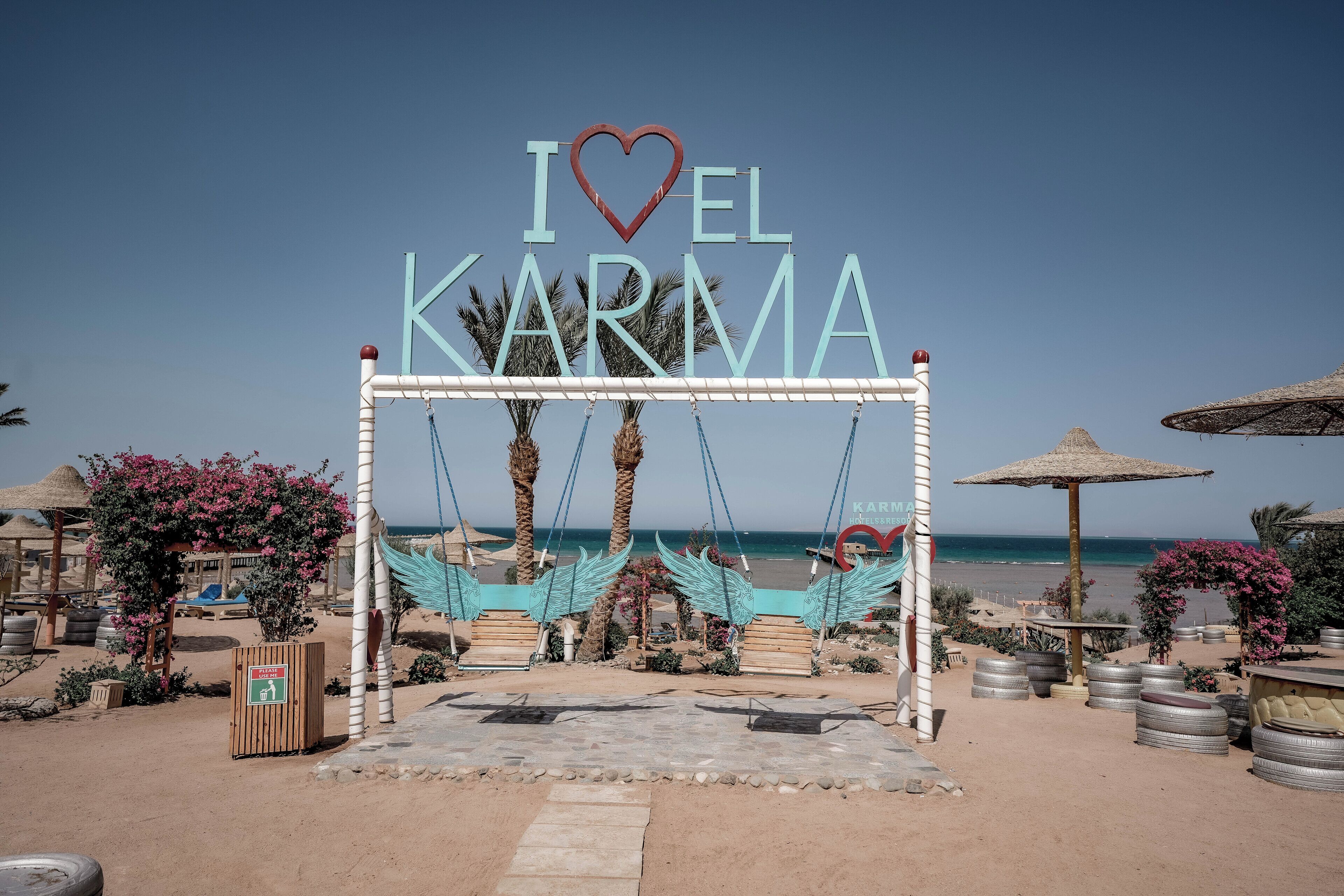 Private beach, beach bar