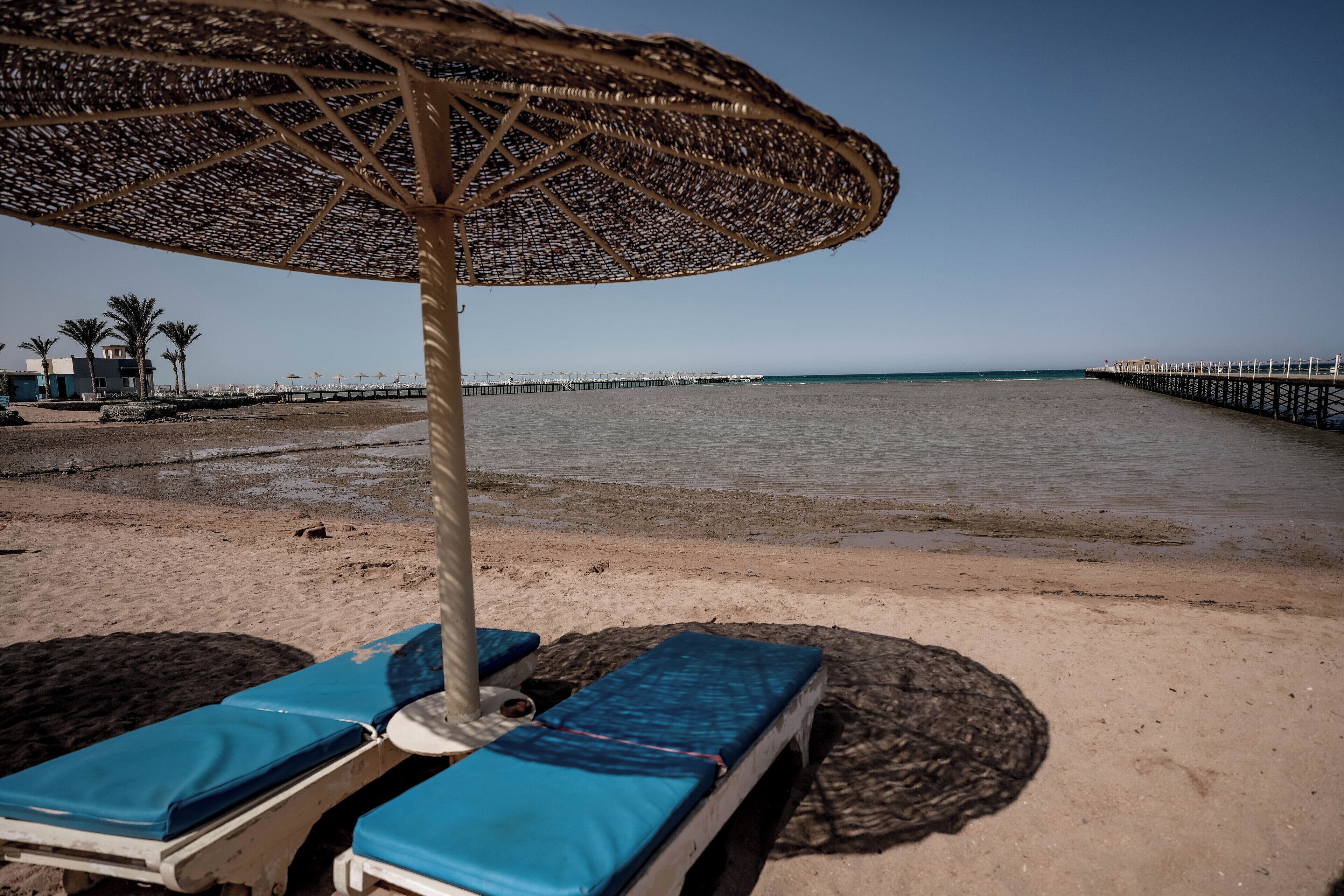 Private beach, beach bar