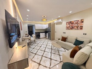 Apartment with Pool View R-1405 | Individually decorated, individually furnished, desk, laptop workspace - Nubia Aqua Beach Resort  (Hurghada)