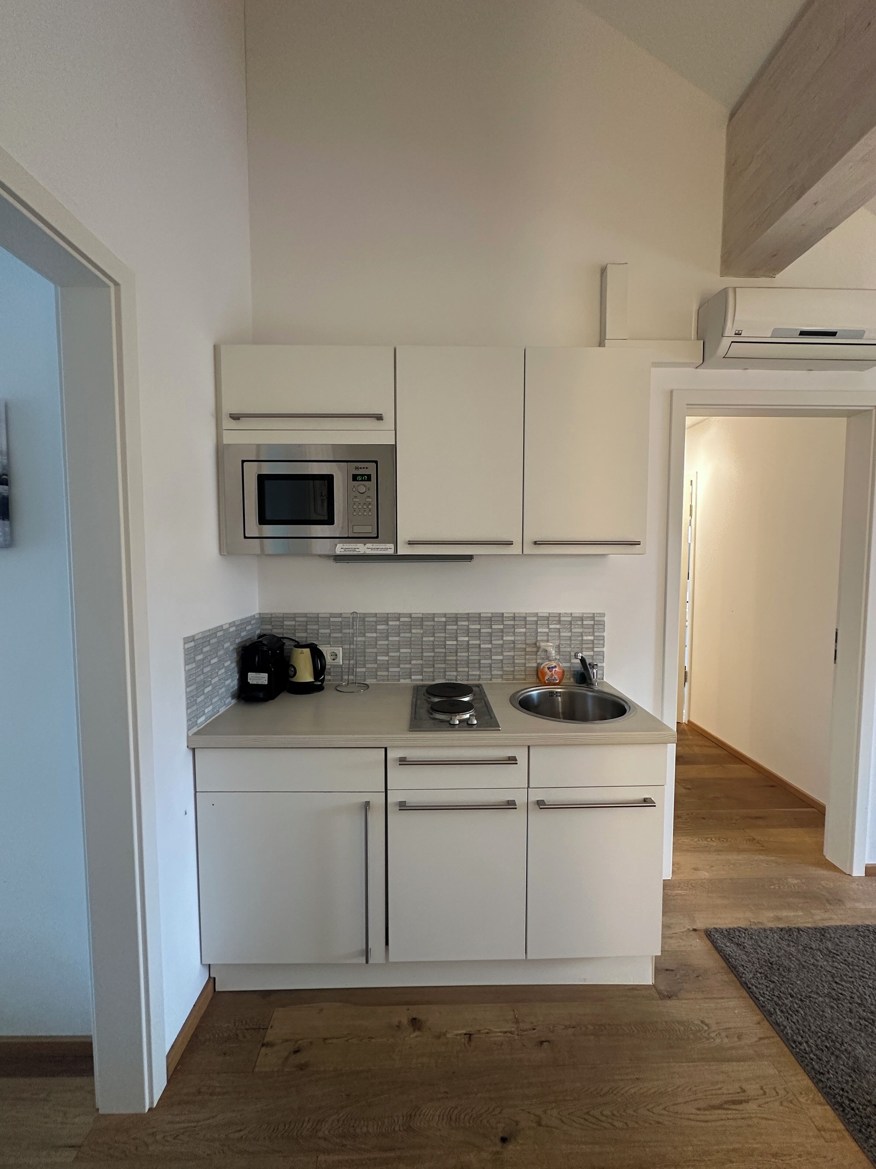 Fridge, stovetop, cookware/dishes/utensils