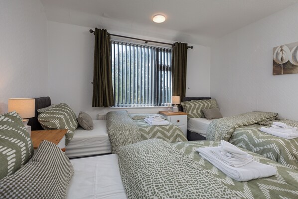 3 slaapkamers, een strijkplank/strijkijzer, wifi, beddengoed