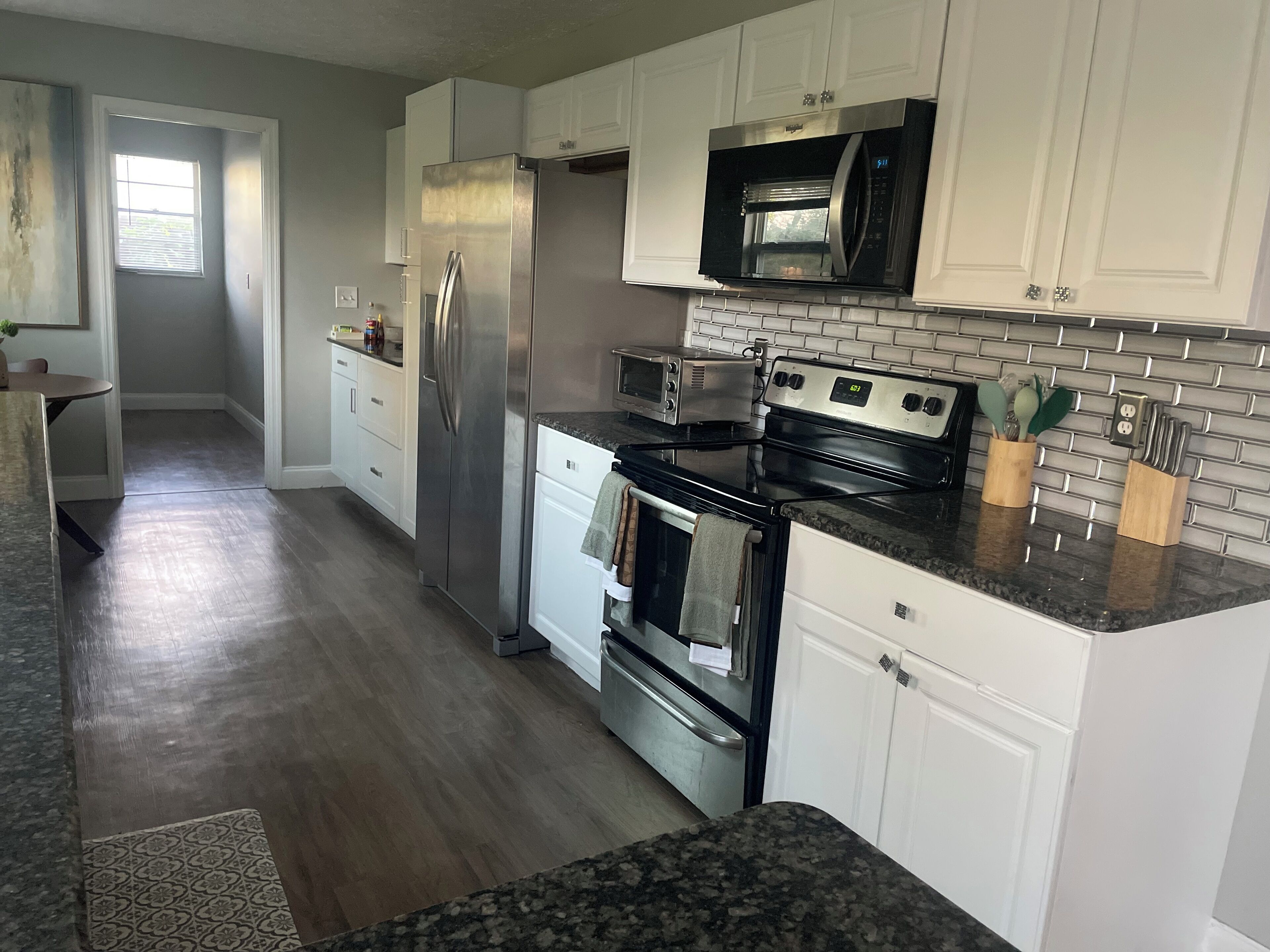 Microwave, oven, stovetop, dishwasher