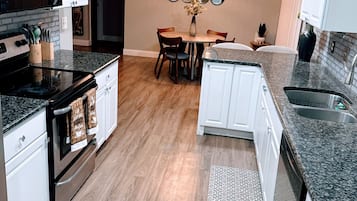 Microwave, oven, stovetop, dishwasher