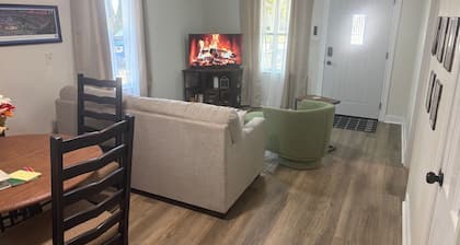 Close to KU & Mass, ample off street parking, fire pit and backyard