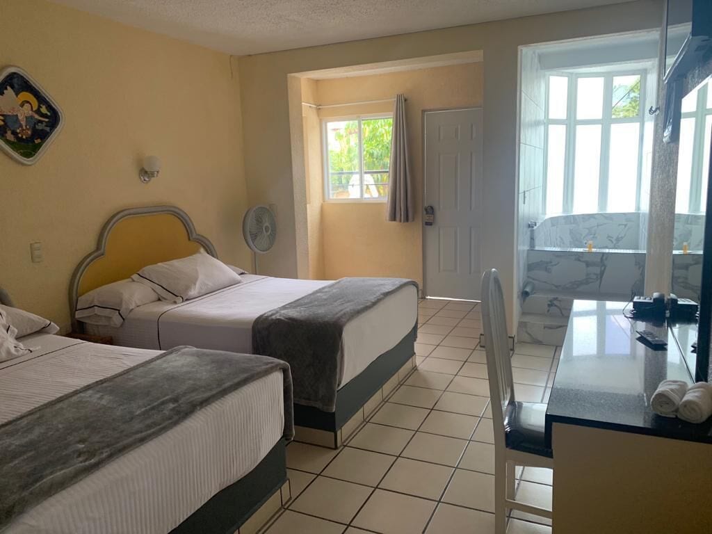 Basic Twin Room, Patio, Courtyard View