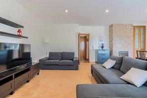 TV, fireplace - Casal do Porto - A vacation retreat (Lourido)