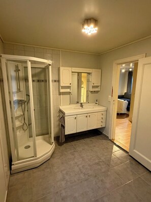 Hair dryer, towels, soap, shampoo - Charming sea view (Vestland)