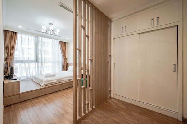 City-Apartment, Balkon, Stadtblick