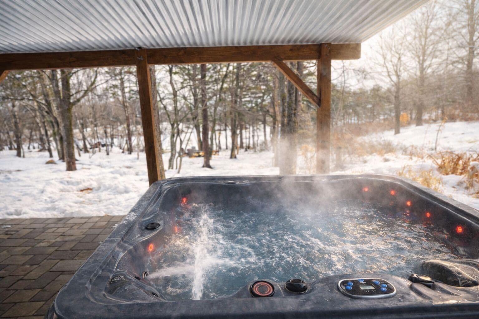 Outdoor spa tub