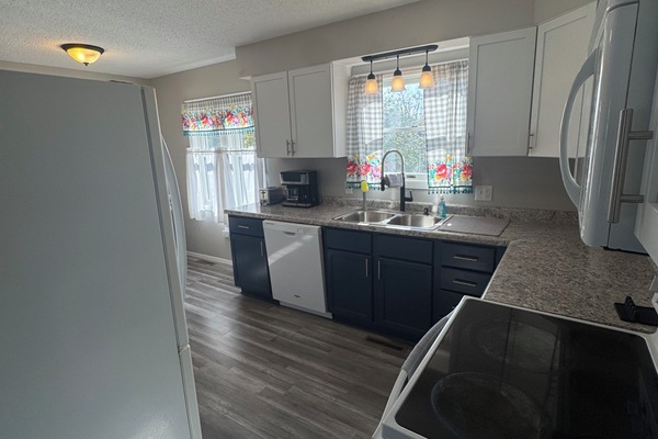 Microondas, horno, placa de cocina