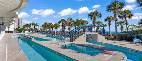 Indoor pool, outdoor pool