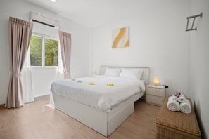 Family Double Room, Pool View | Laptop workspace, free WiFi